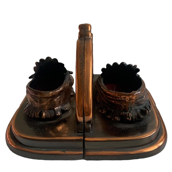 Vintage Bronze Baby Shoe Book Ends - Picture 2 of 7